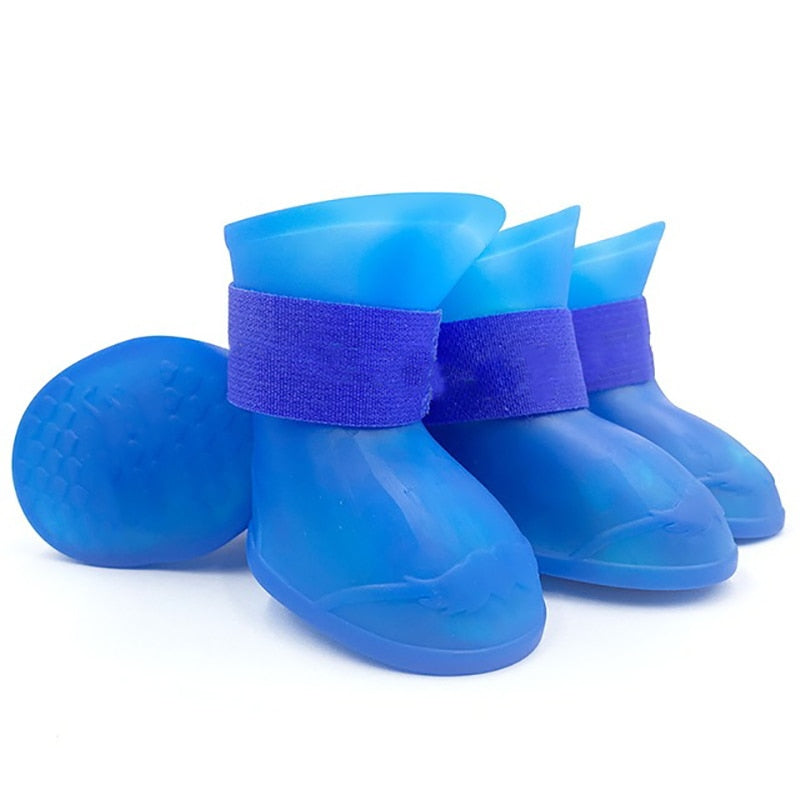 WaterProof rainshoes anti-slip rubber boot for dogs/cats 4Pcs
