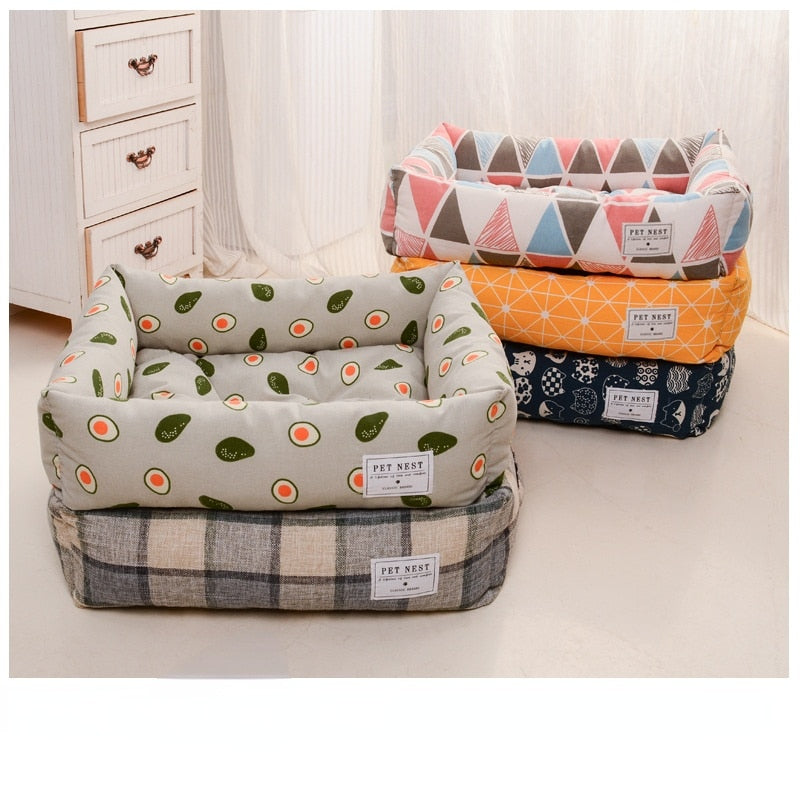Square lattice Dog beds Detachable washable