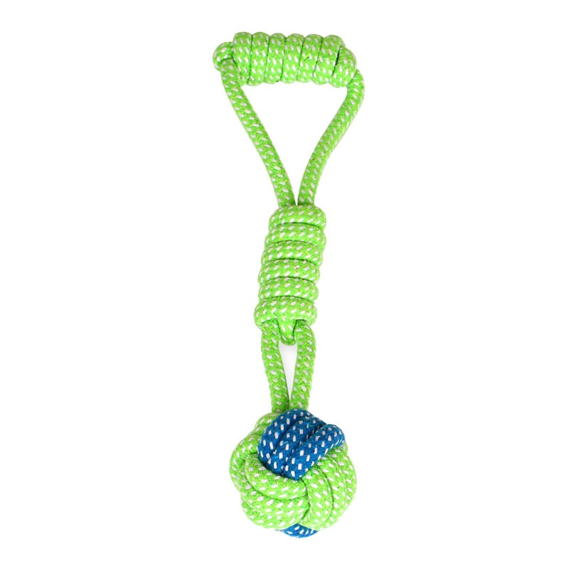Pet Dog Toy Rope Double Knot Cotton Braided 1pc