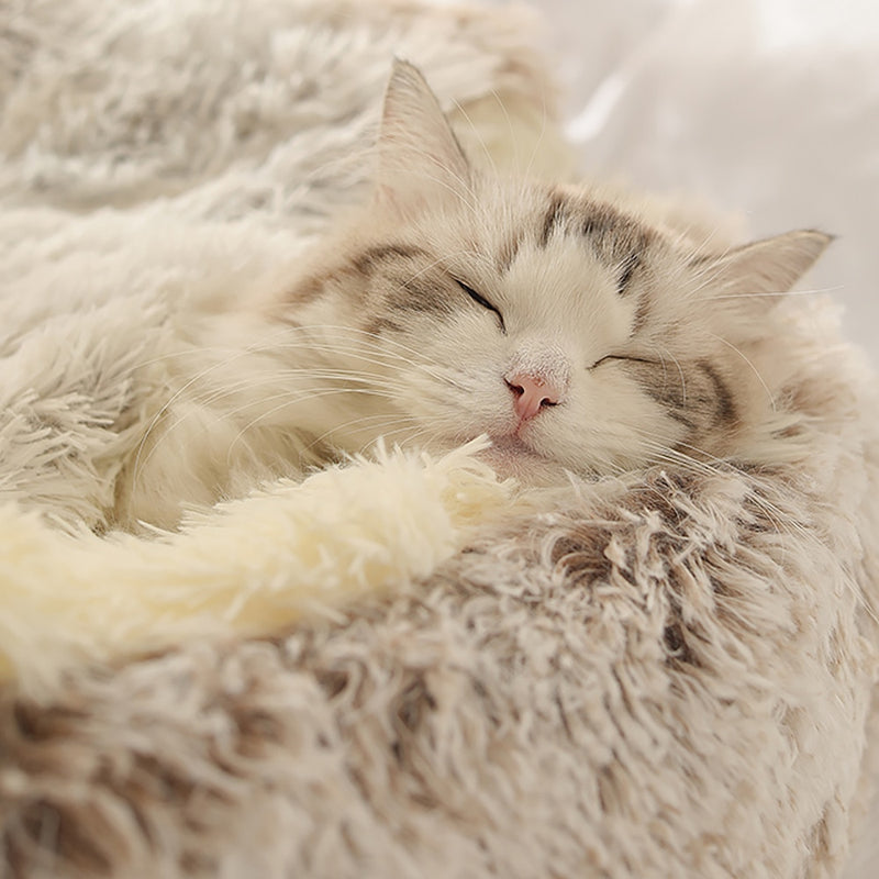 New Warm Dog/Cat Bed Round Long Plush