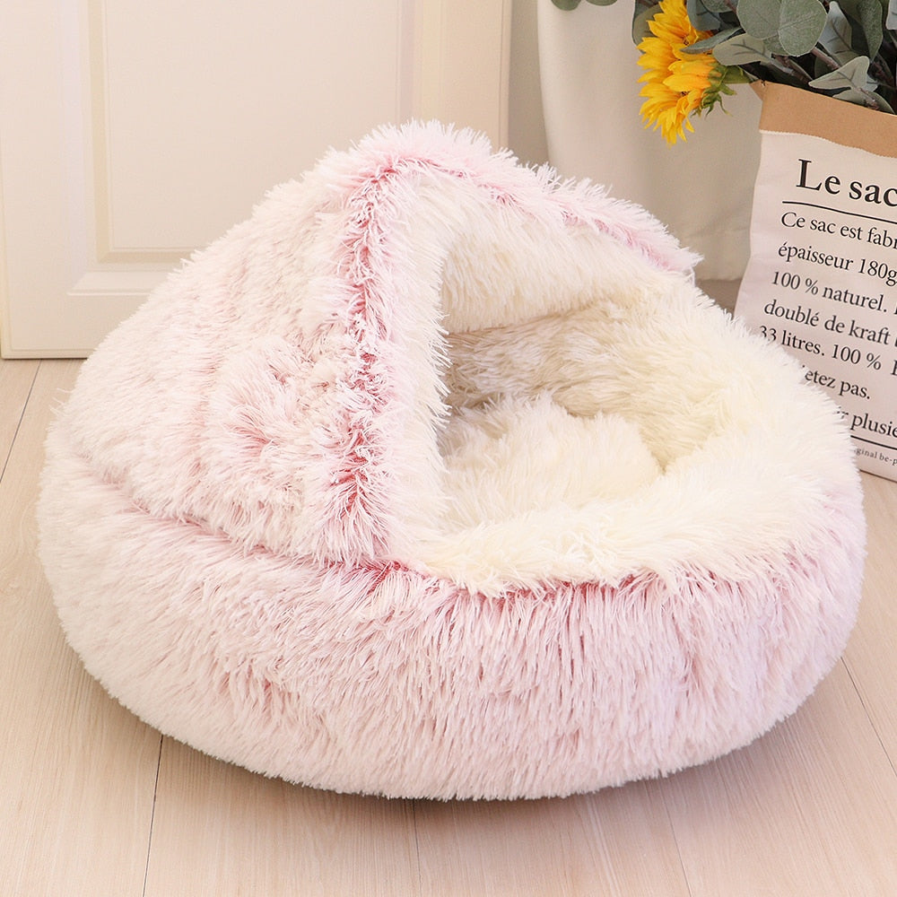 New Warm Dog/Cat Bed Round Long Plush