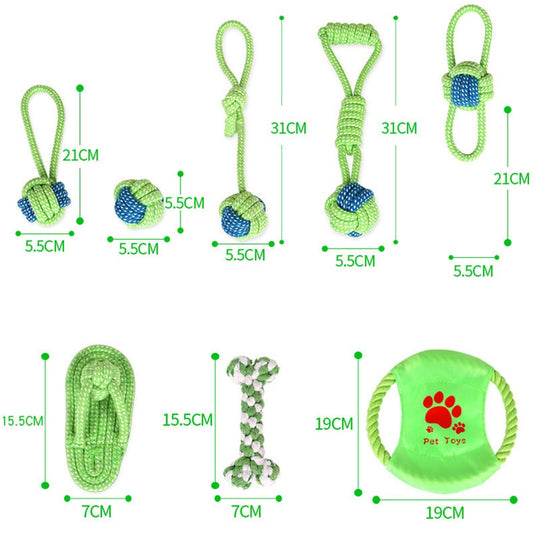 Pet Dog Toy Rope Double Knot Cotton Braided 1pc