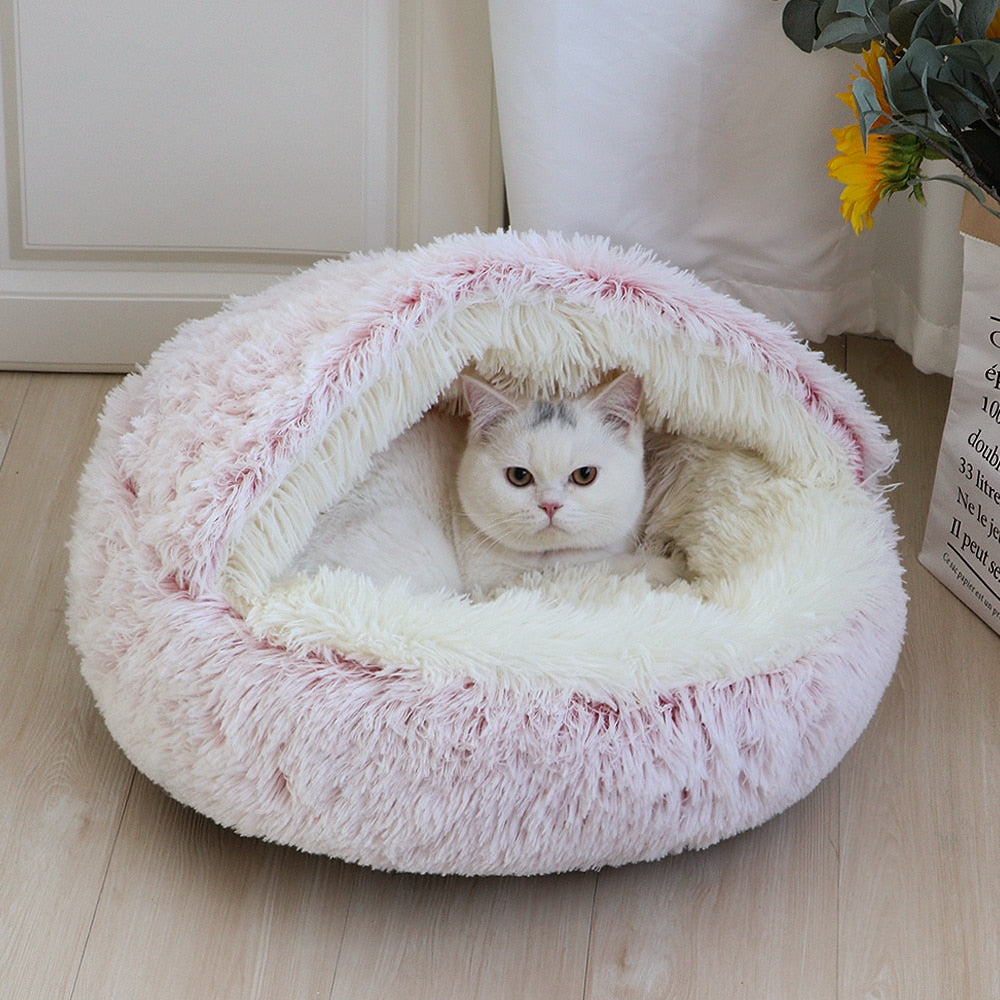 New Warm Dog/Cat Bed Round Long Plush