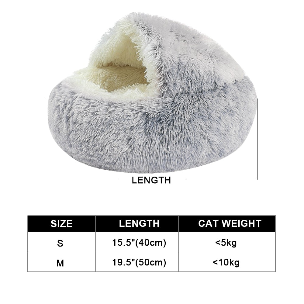 New Warm Dog/Cat Bed Round Long Plush