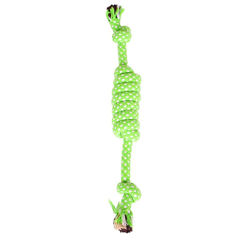 Pet Dog Toy Rope Double Knot Cotton Braided 1pc