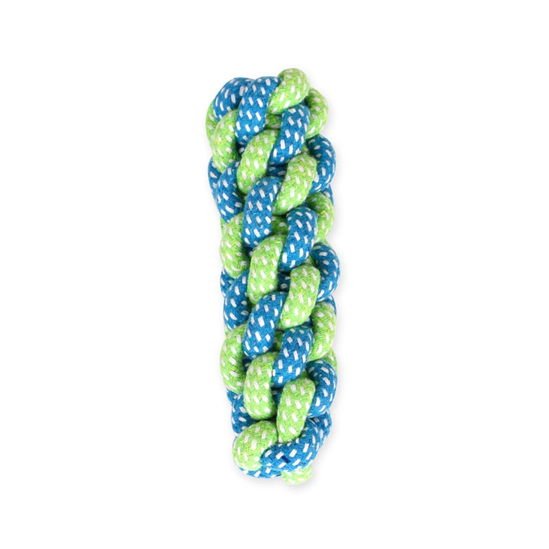 Pet Dog Toy Rope Double Knot Cotton Braided 1pc