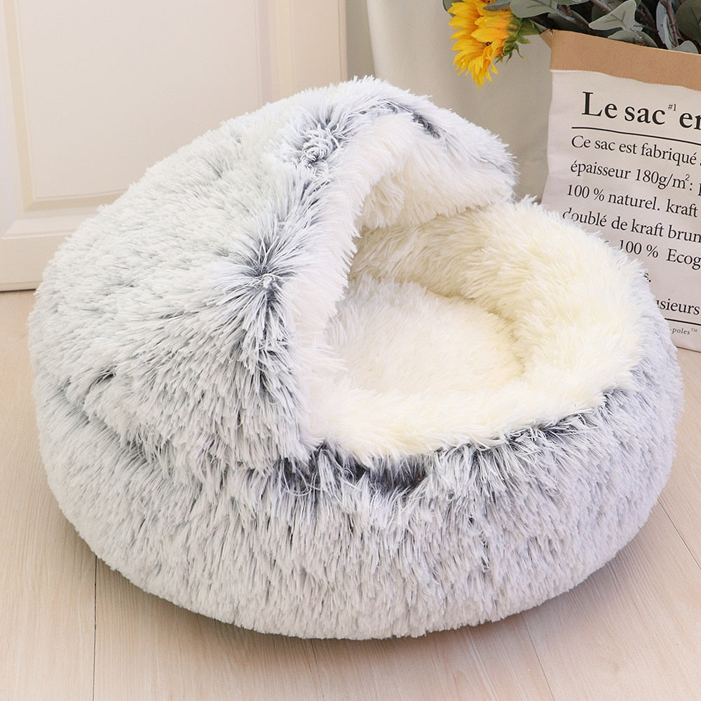 New Warm Dog/Cat Bed Round Long Plush