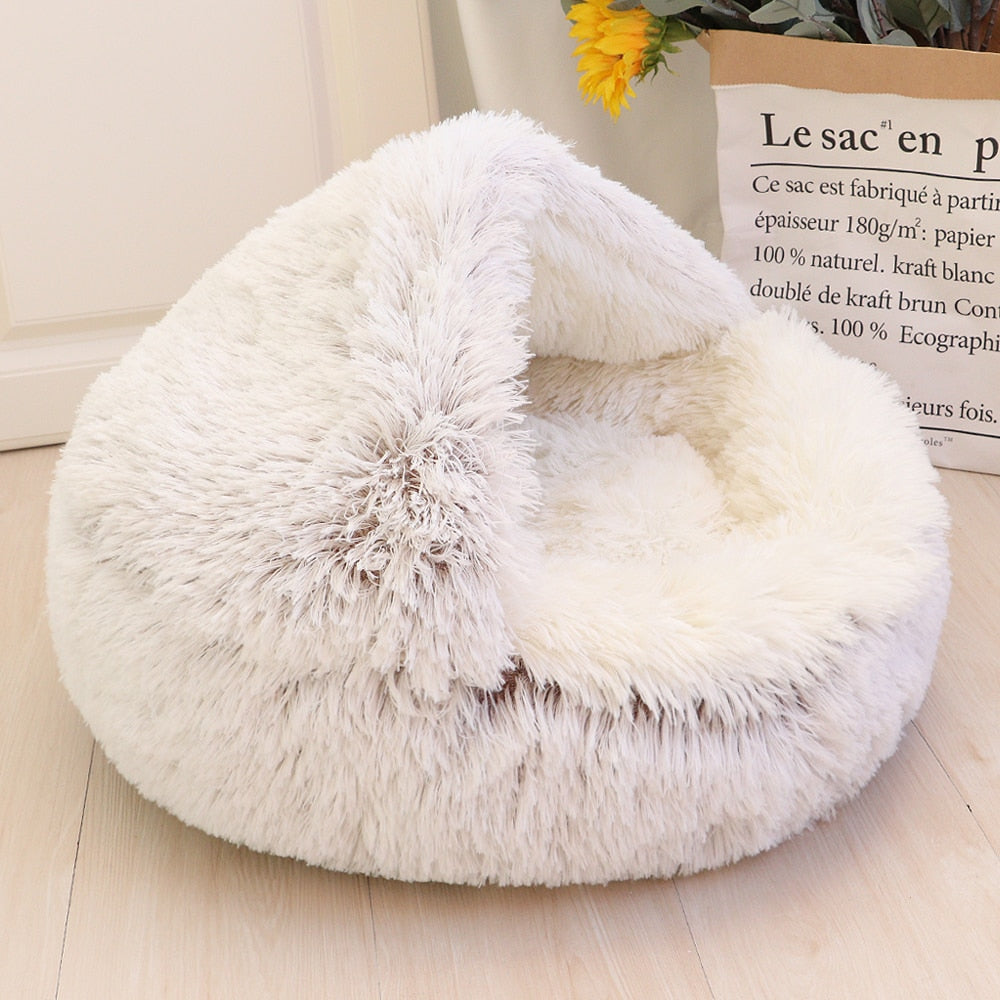 New Warm Dog/Cat Bed Round Long Plush