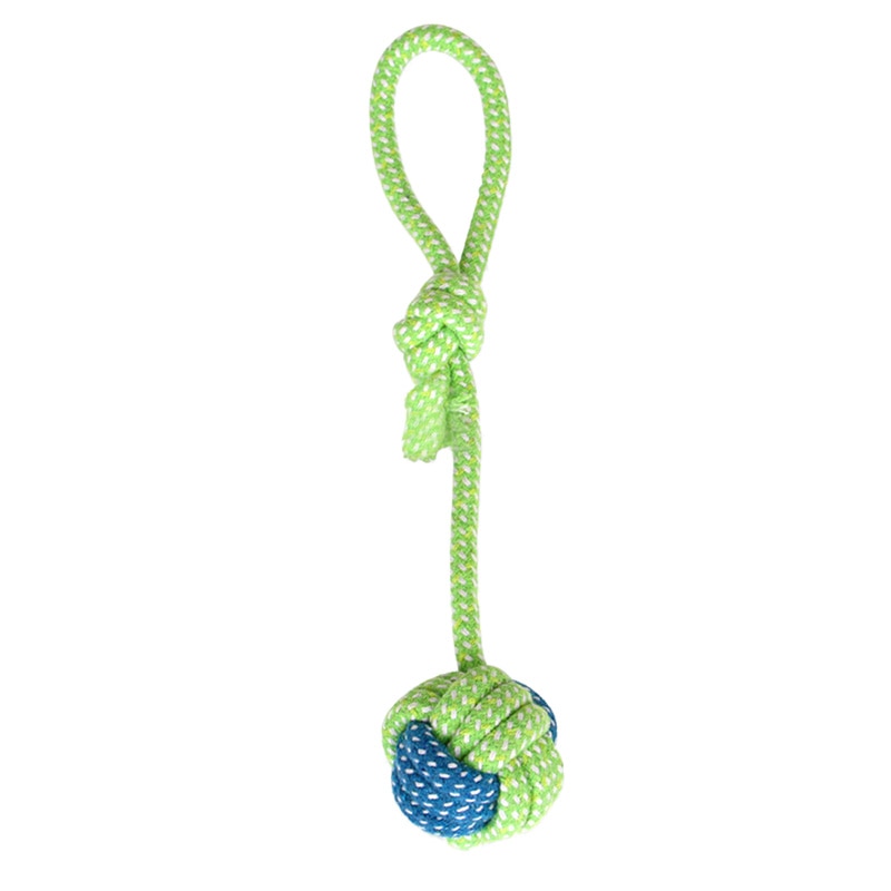 Pet Dog Toy Rope Double Knot Cotton Braided 1pc