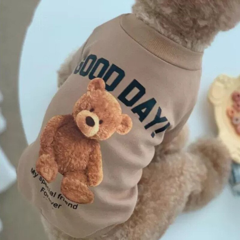 Winter puppy hoodie clothing cartoon bear