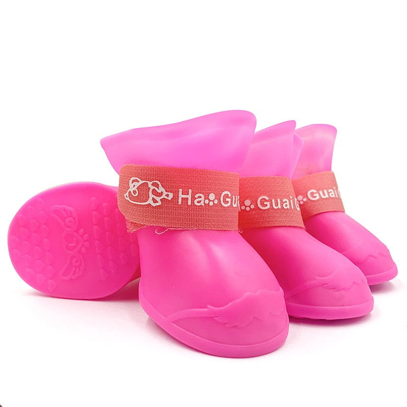 Pet rain shoes dog cat anti-slip rubber