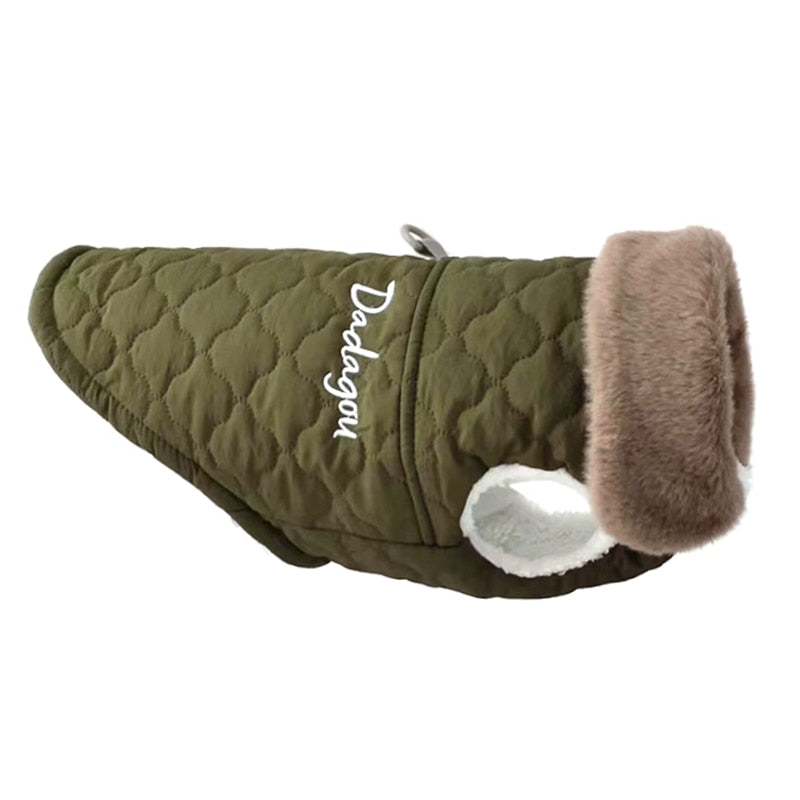 Waterproof Fur Collar Dog Jacket Winter
