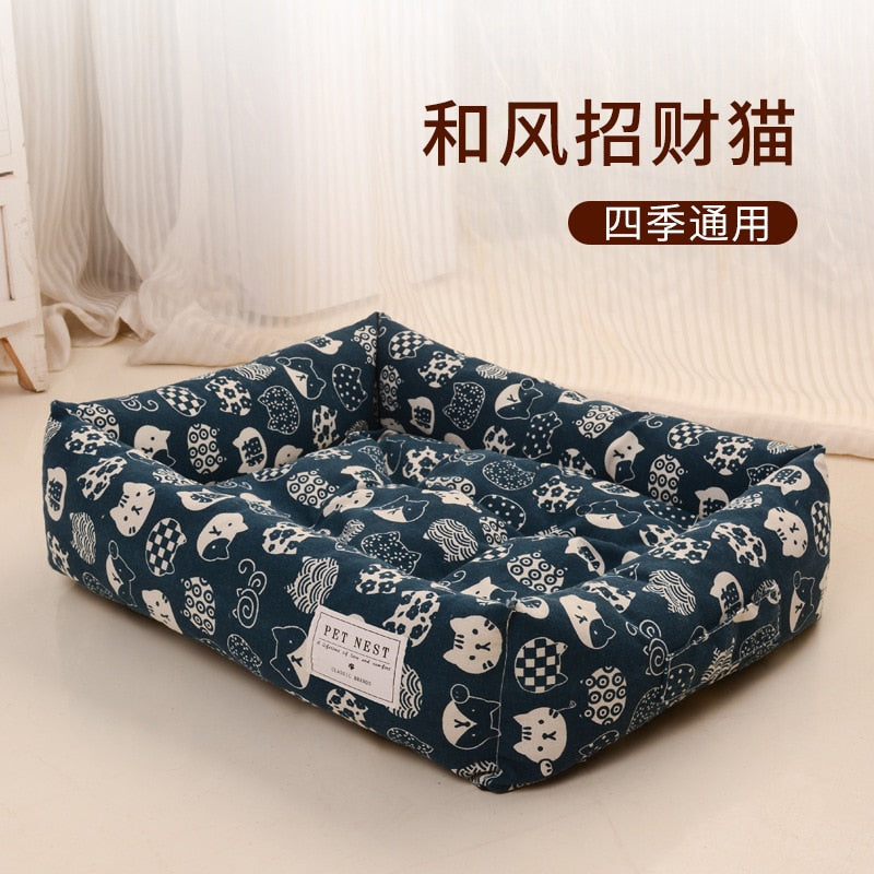 Square lattice Dog beds Detachable washable