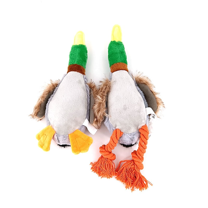 Dog chew toys cute plush duck sound