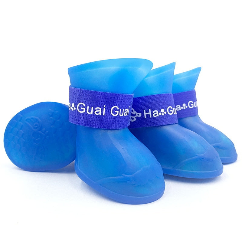 Pet rain shoes dog cat anti-slip rubber