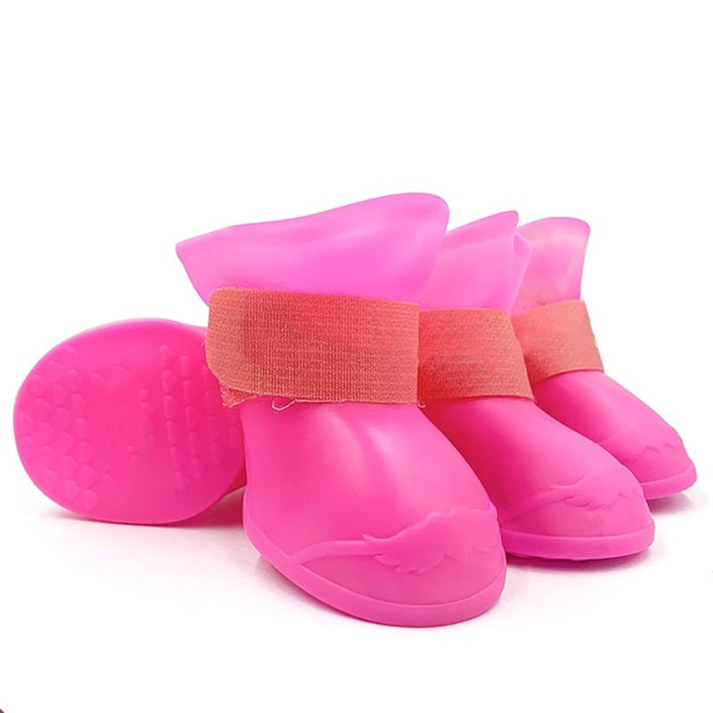 WaterProof rainshoes anti-slip rubber boot for dogs/cats 4Pcs