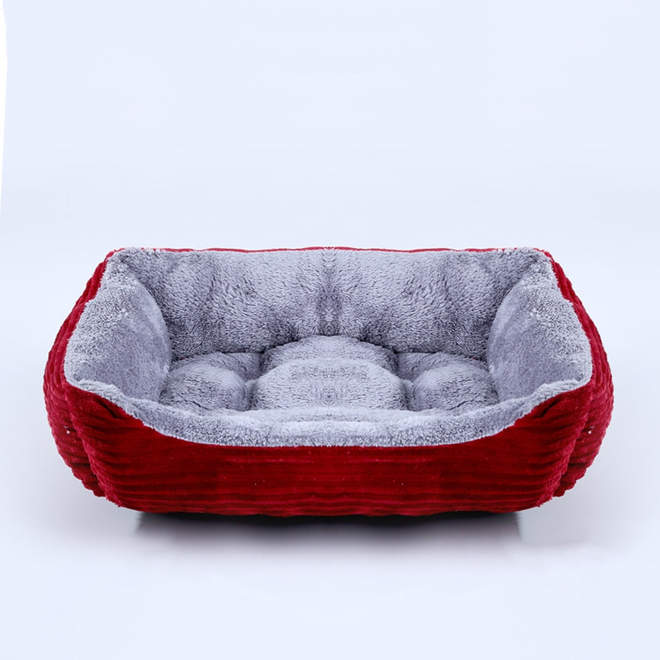 Beds for Dog and Cats Pet Square Plush Kennel