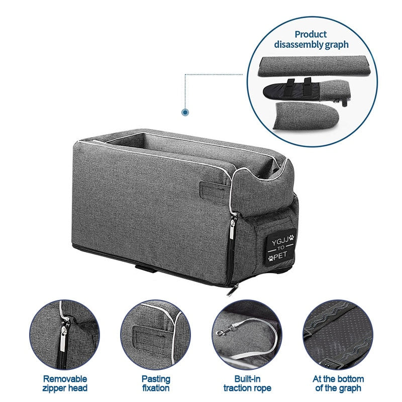 Portable Cat/Dog Bed for transport Central Control Car