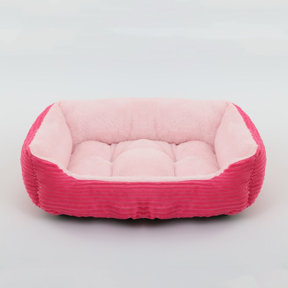 Beds for Dog and Cats Pet Square Plush Kennel