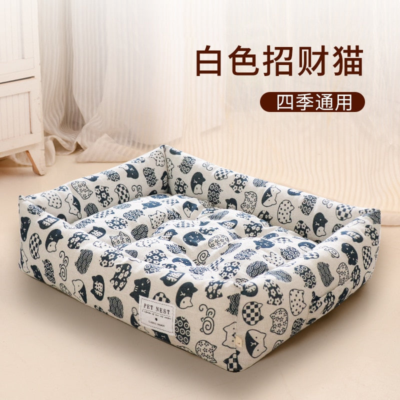 Square lattice Dog beds Detachable washable