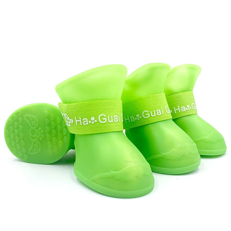 Pet rain shoes dog cat anti-slip rubber