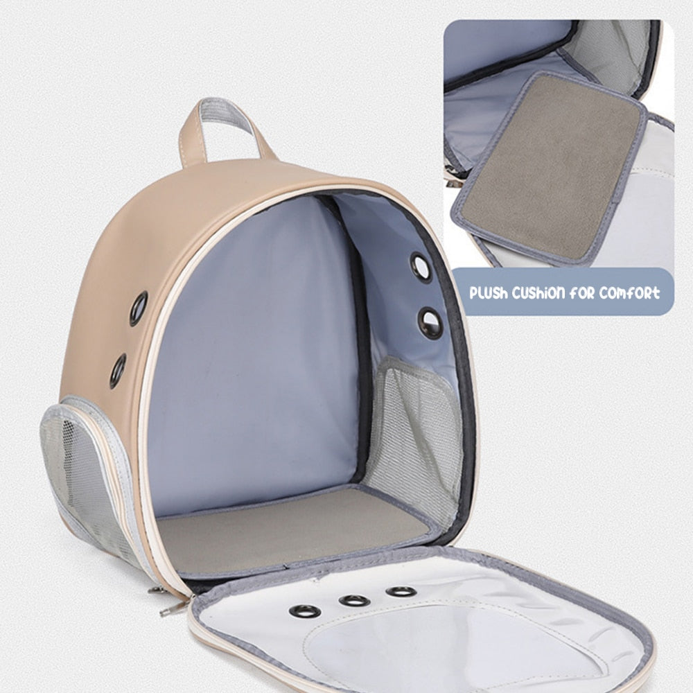 Cat carrier bag PU portable travel outdoor