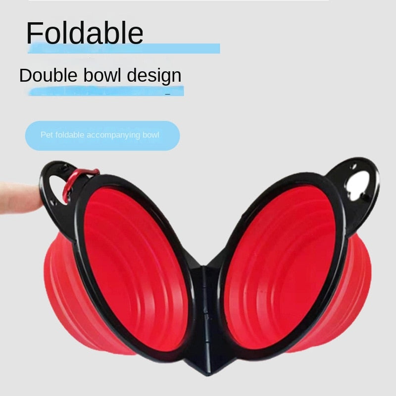 DUAL BOWL FEEDING PORTABLE