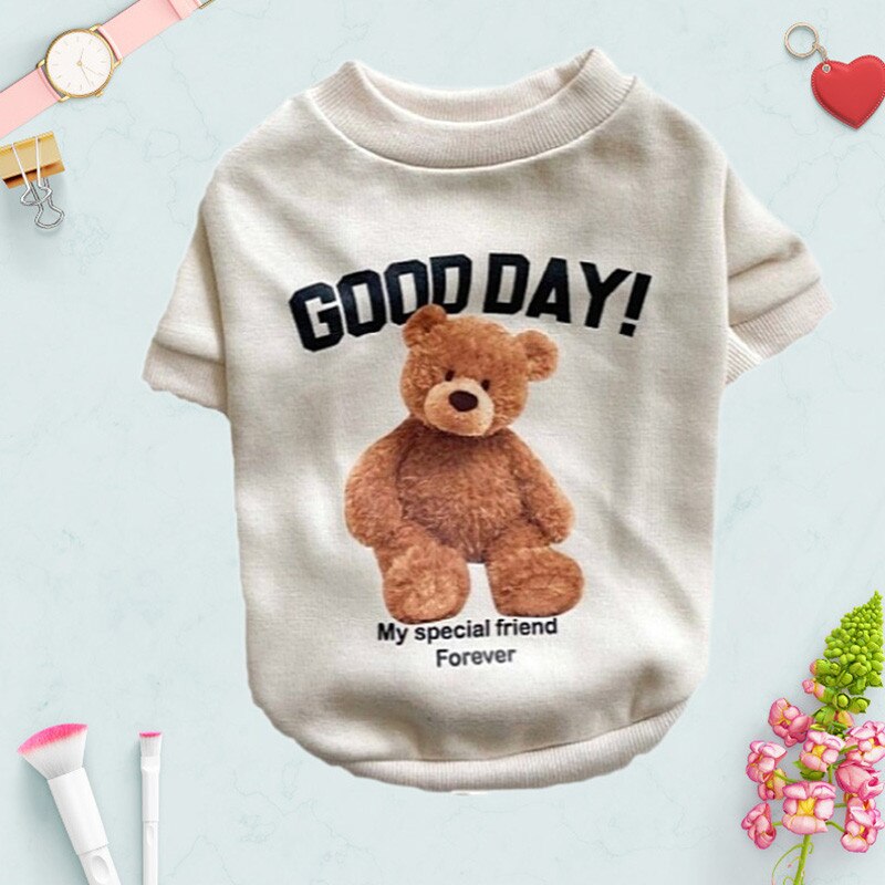 Winter puppy hoodie clothing cartoon bear