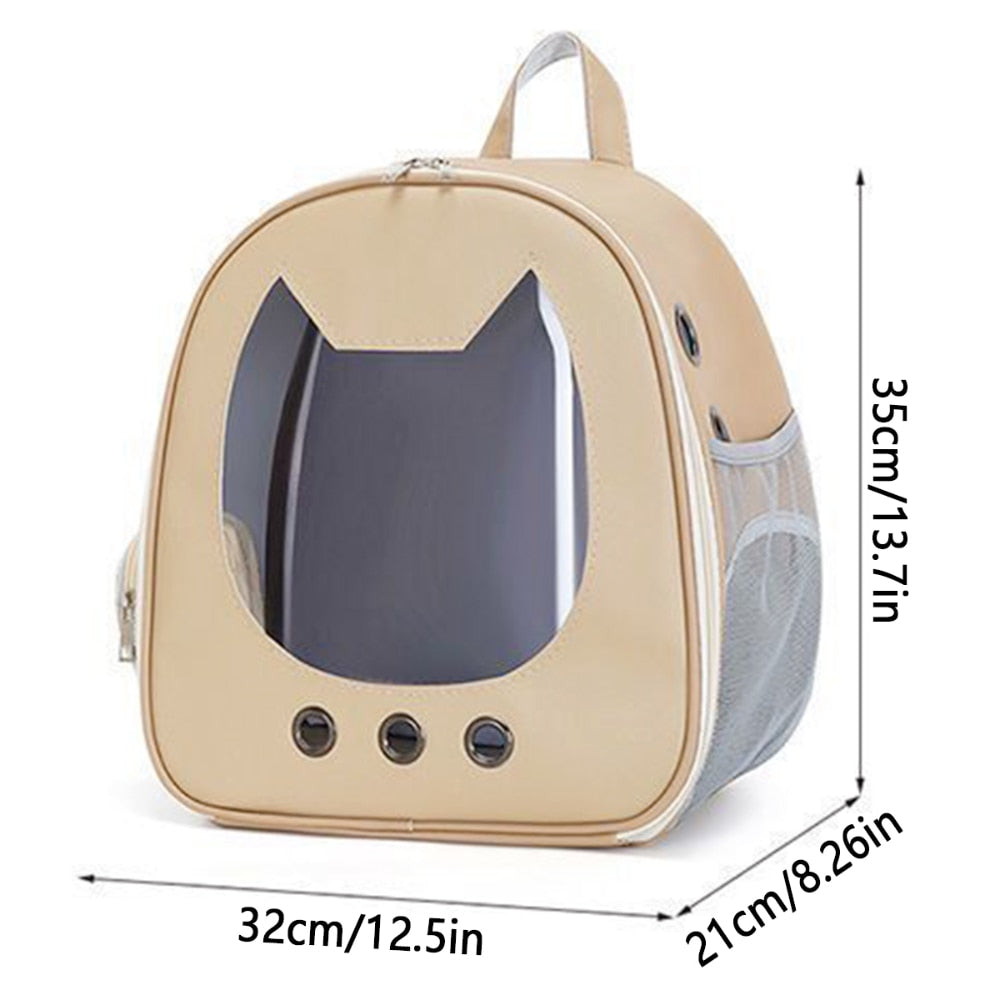 Cat carrier bag PU portable travel outdoor
