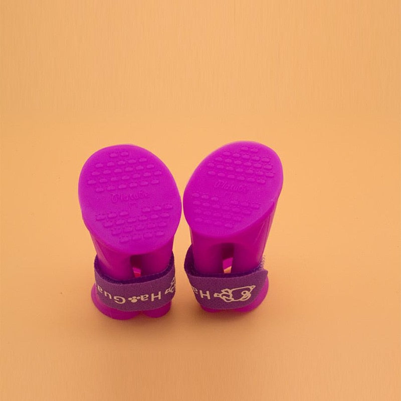 Pet rain shoes dog cat anti-slip rubber
