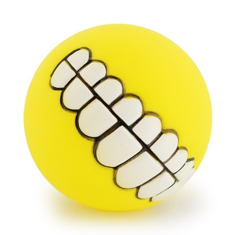 Pet Dog Puppy Ball Teeth Silicon Chew Toys Sound Novelty