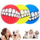 Pet Dog Puppy Ball Teeth Silicon Chew Toys Sound Novelty
