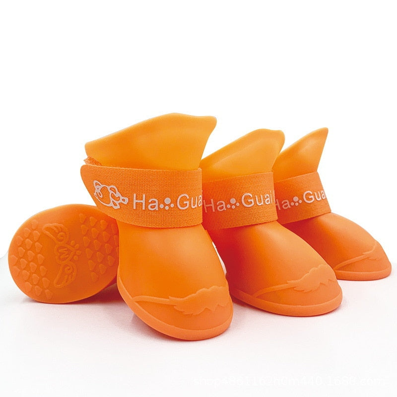Pet rain shoes dog cat anti-slip rubber