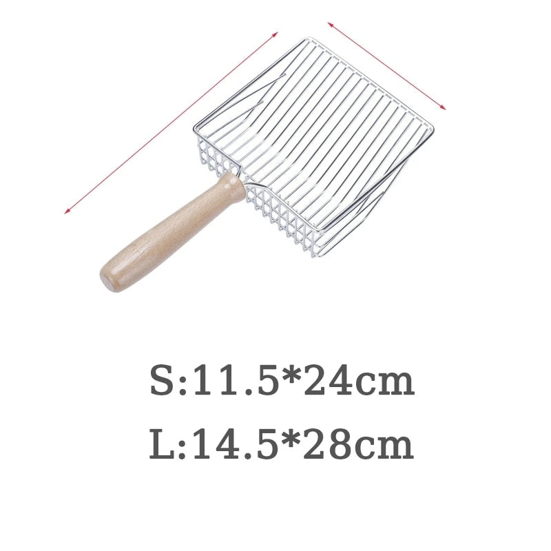 Cat litter shovel large stainless steel metal