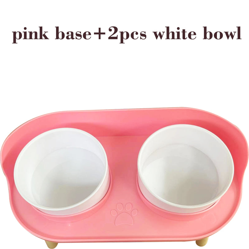 Food Feeders Pet Cat Double Bowls