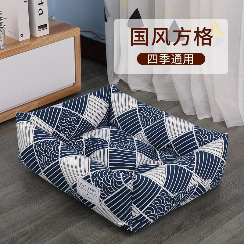 Square lattice Dog beds Detachable washable