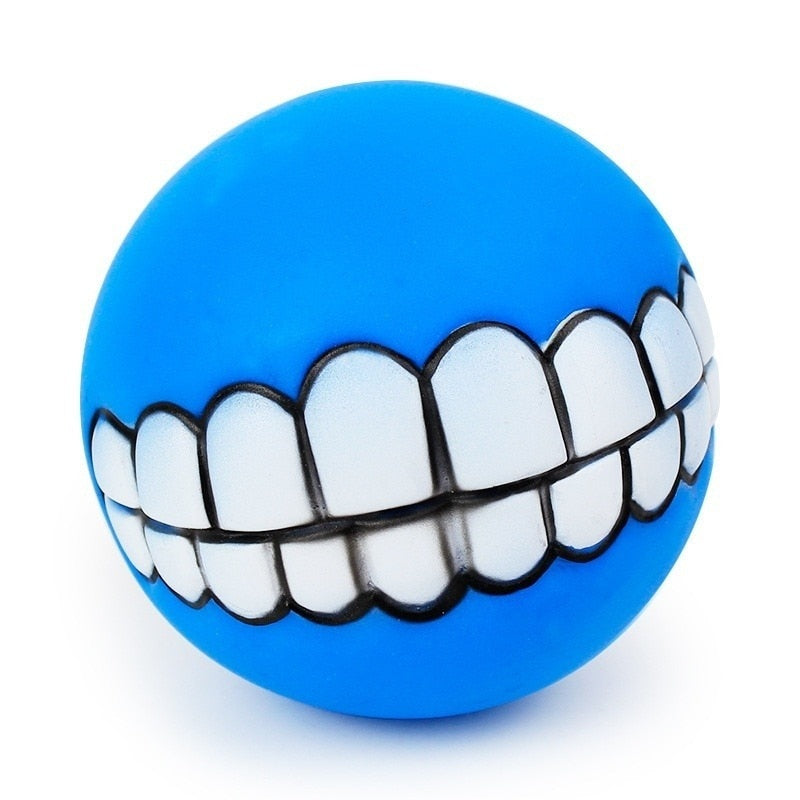 Pet Dog Puppy Ball Teeth Silicon Chew Toys Sound Novelty