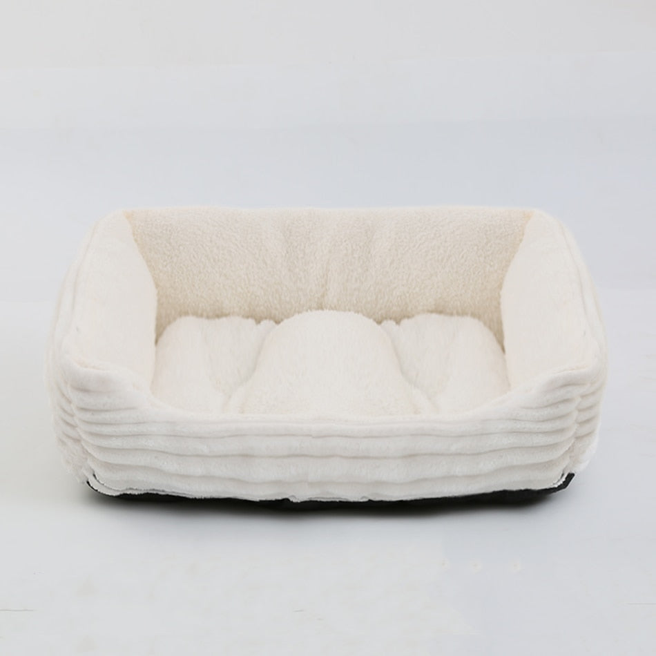 Beds for Dog and Cats Pet Square Plush Kennel