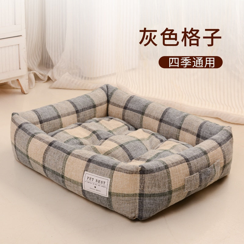 Square lattice Dog beds Detachable washable