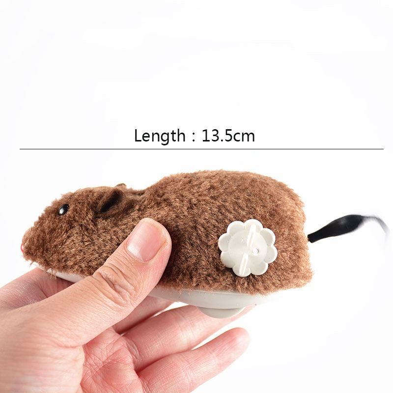Creative cat toy clockwork spring power plush mouse