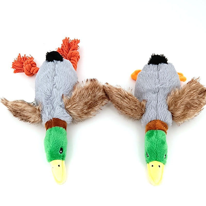 Dog chew toys cute plush duck sound