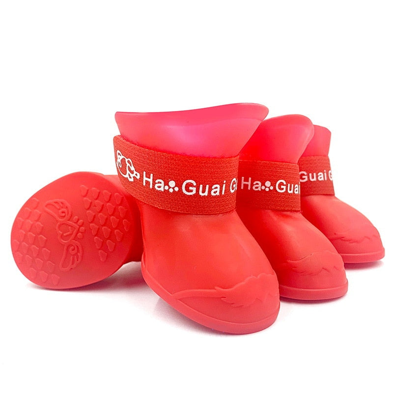 Pet rain shoes dog cat anti-slip rubber