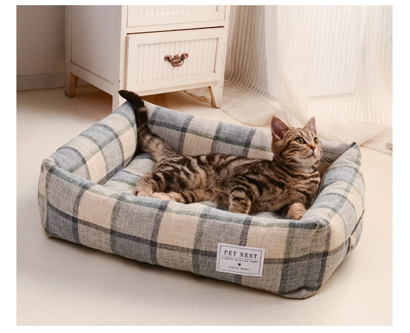 Square lattice Dog beds Detachable washable