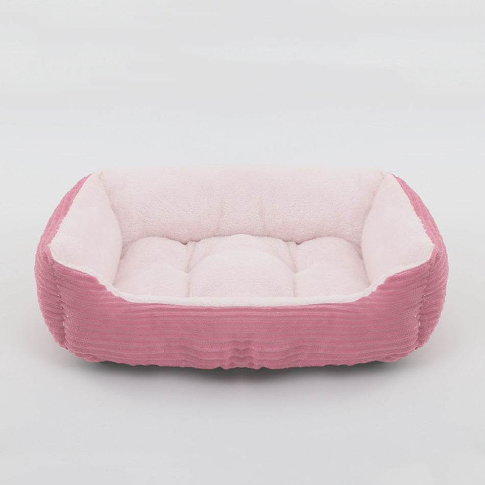 Beds for Dog and Cats Pet Square Plush Kennel