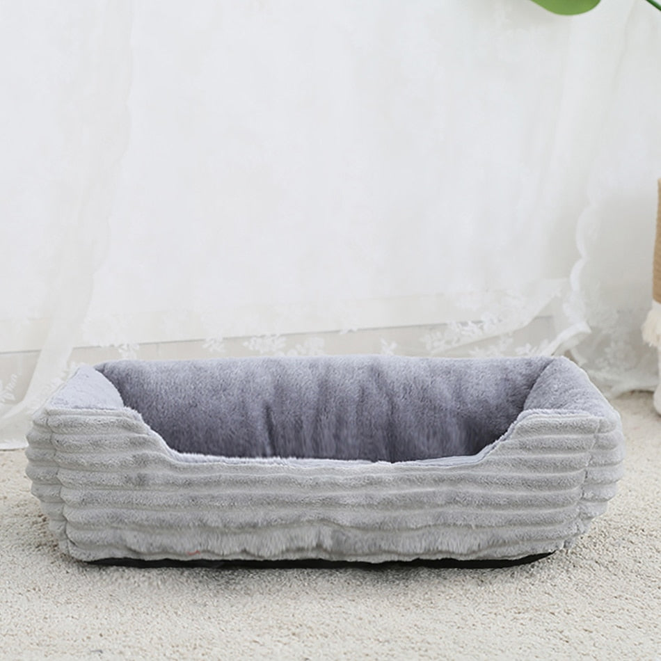 Beds for Dog and Cats Pet Square Plush Kennel