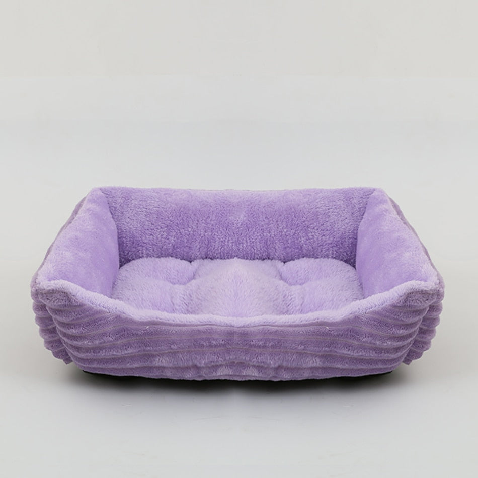 Beds for Dog and Cats Pet Square Plush Kennel