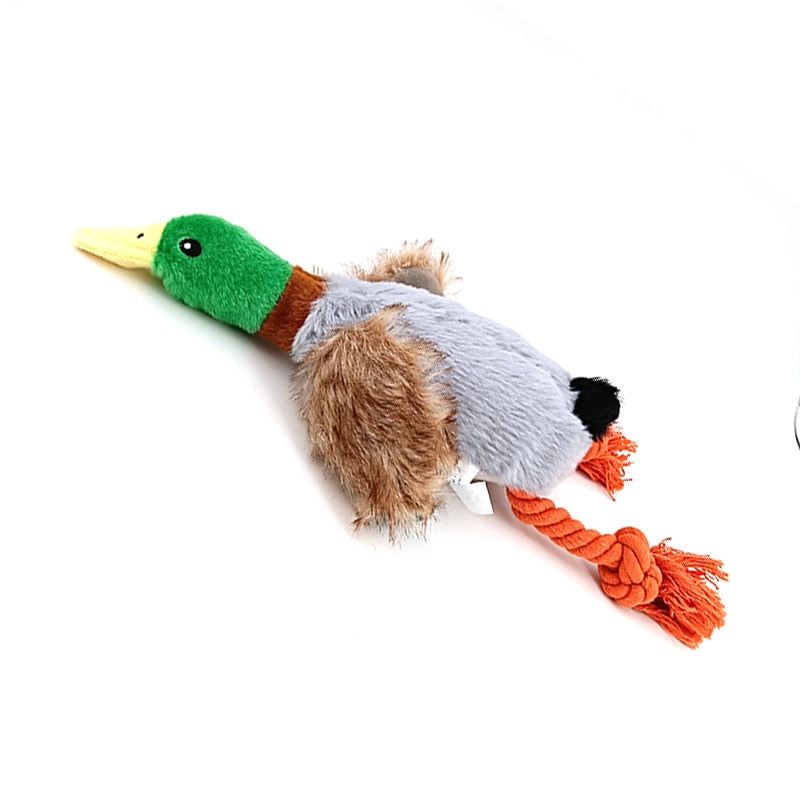 Dog chew toys cute plush duck sound