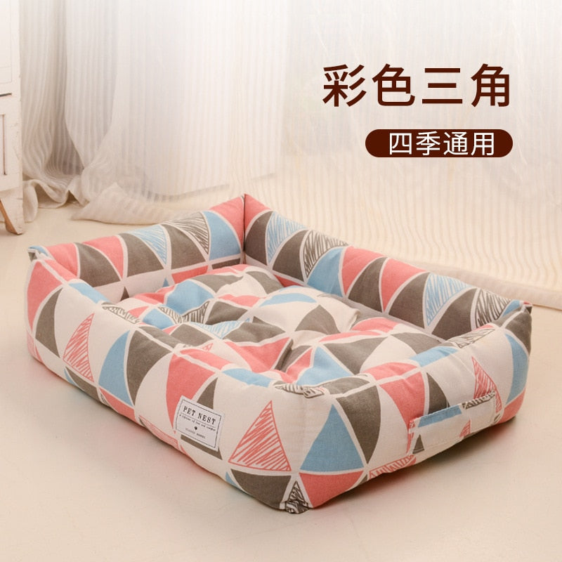 Square lattice Dog beds Detachable washable