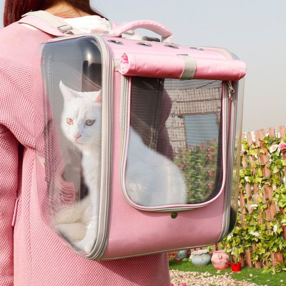 Pet Cat Carrier Backpack Breathable Cat Travel