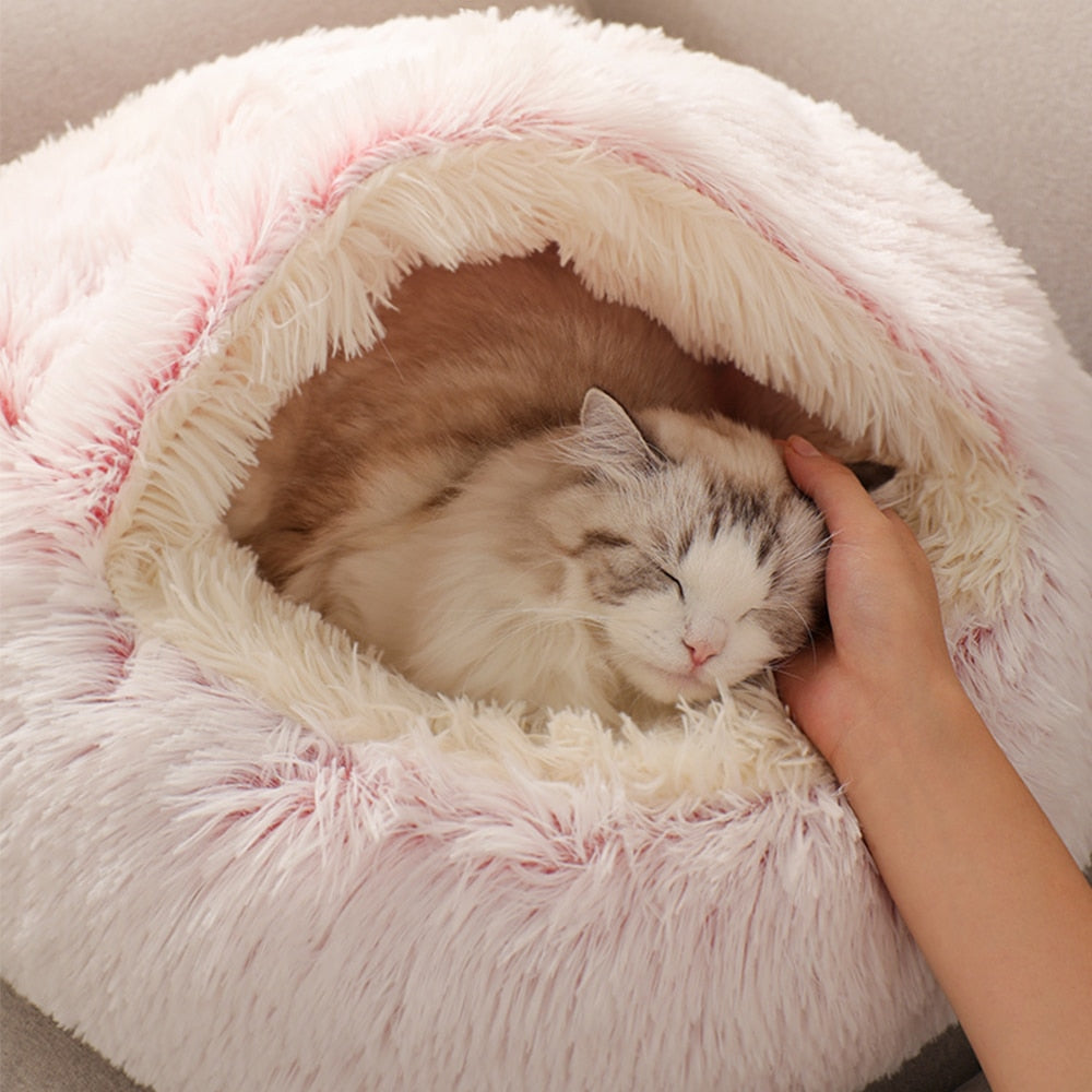New Warm Dog/Cat Bed Round Long Plush